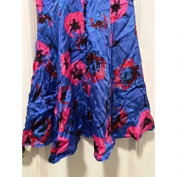 Topshop Floral Print Button Down Puff Sleeve Mini Dress Size 2 - Picture 5 of 11